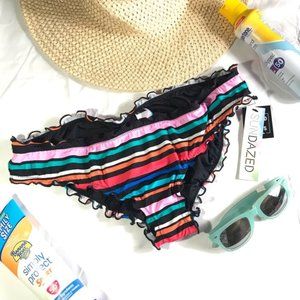 SUNDAZED Mermaid Ruffled Cheeky Hipster Bottoms, Small